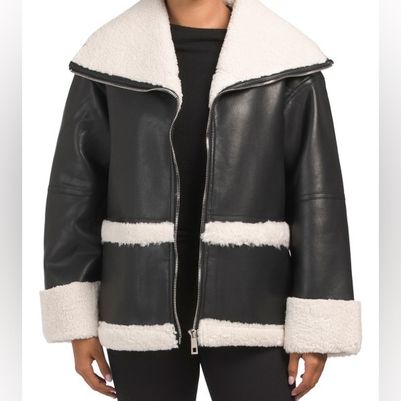 4th + Reckless Dante Jacket - Faux Leather & Shearling Jacket - Picture 1 of 6
